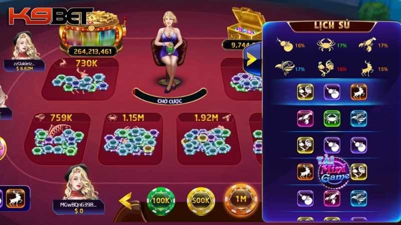 K9BET cho phép xem lại kết quả các ván cược trước