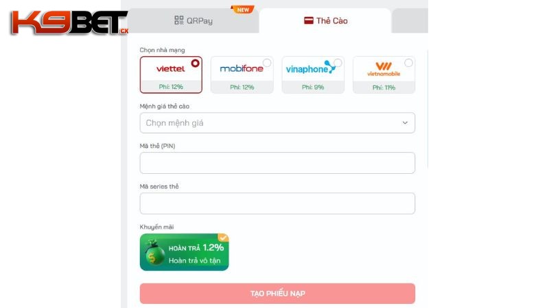 Nạp tiền bằng thẻ cào được đánh giá cao về tính an toàn